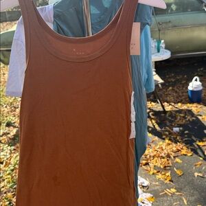 A New Day Brown tank Top